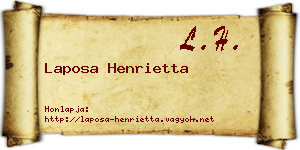 Laposa Henrietta névjegykártya