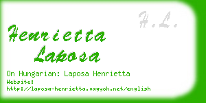 henrietta laposa business card